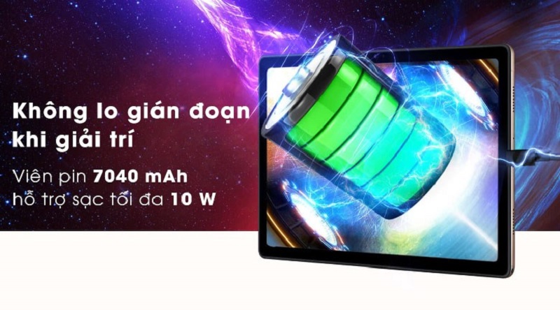 Galaxy Tab A7 có viên pin lên đến 7040 mAh